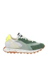Run Of Woman Sneakers Dark Green Size 7 Leather, Textile Fibers In Green