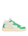 Run Of Woman Sneakers Green Size 9 Leather, Rubber