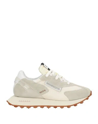 Run Of Woman Sneakers Grey Size 6 Leather, Textile Fibers
