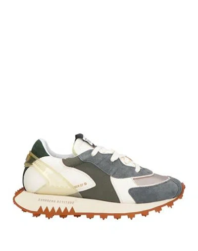 Run Of Woman Sneakers Grey Size 6 Leather, Textile Fibers