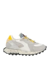 Run Of Woman Sneakers Grey Size 8 Leather, Textile Fibers In Grey
