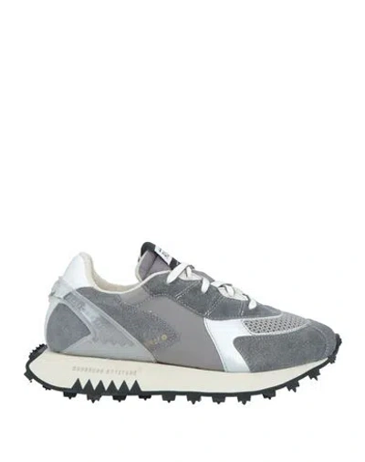 Run Of Woman Sneakers Lead Size 6 Leather, Textile Fibers In Grey