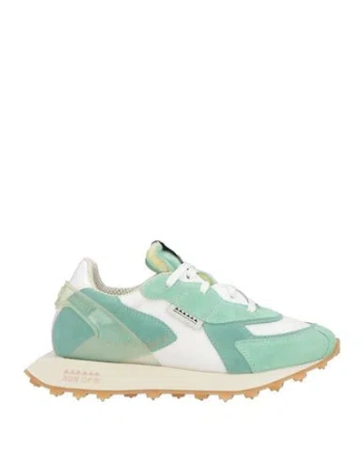 Run Of Woman Sneakers Light Green Size 9 Leather, Textile Fibers