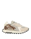 Run Of Woman Sneakers Light Grey Size 7 Leather, Textile Fibers In Grey