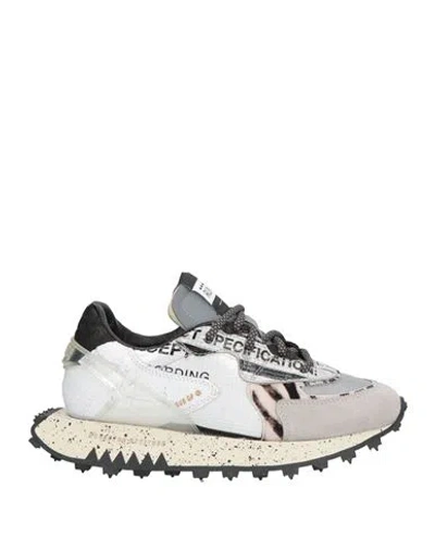 Run Of Woman Sneakers Light Grey Size 8 Leather, Textile Fibers