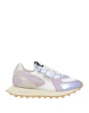 Run Of Woman Sneakers Lilac Size 8 Leather, Textile Fibers In Purple