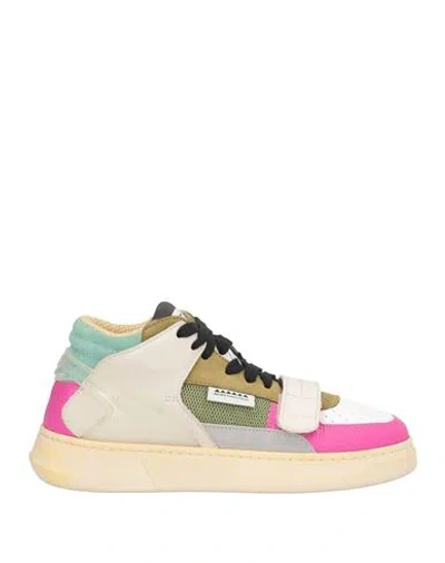 Run Of Woman Sneakers Military Green Size 7 Leather, Textile Fibers