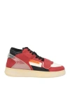 Run Of Woman Sneakers Red Size 8 Leather In Red