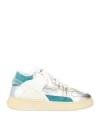 Run Of Woman Sneakers Silver Size 8 Leather, Textile Fibers In Multi