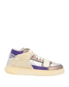 Run Of Woman Sneakers Silver Size 8 Leather, Textile Fibers In Silver