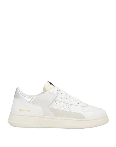 Run Of Woman Sneakers White Size 11 Leather, Textile Fibers