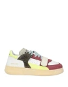 Run Of Woman Sneakers White Size 10 Leather, Textile Fibers In White