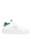 Run Of Woman Sneakers White Size 6 Leather, Textile Fibers In White