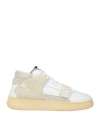 RUN OF RUN OF WOMAN SNEAKERS WHITE SIZE 8 LEATHER