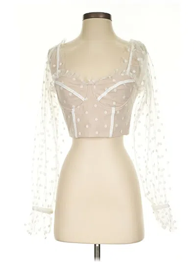 Pre-owned Runaway 3/4 Sleeve Blouse In Silver