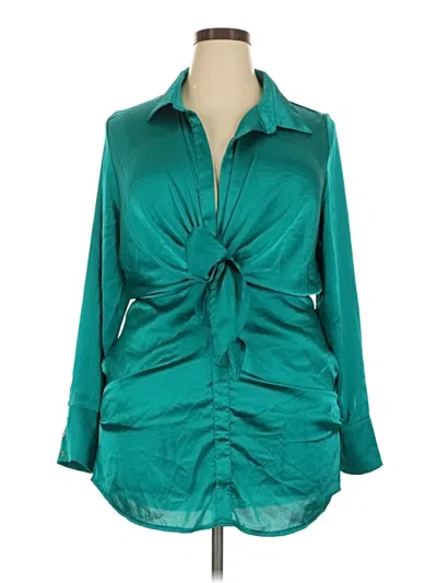 Pre-owned Runaway 3/4 Sleeve Blouse In Teal