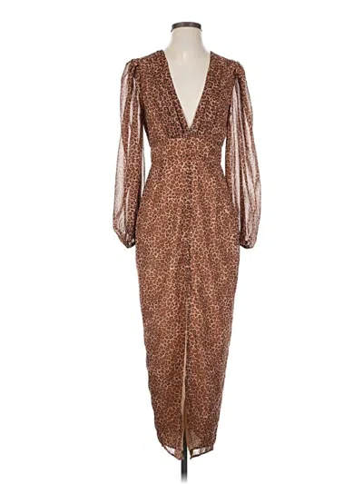 Pre-owned Runaway Cocktail Dress In Brown