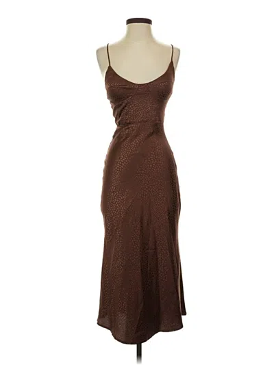 Pre-owned Runaway Cocktail Dress In Brown