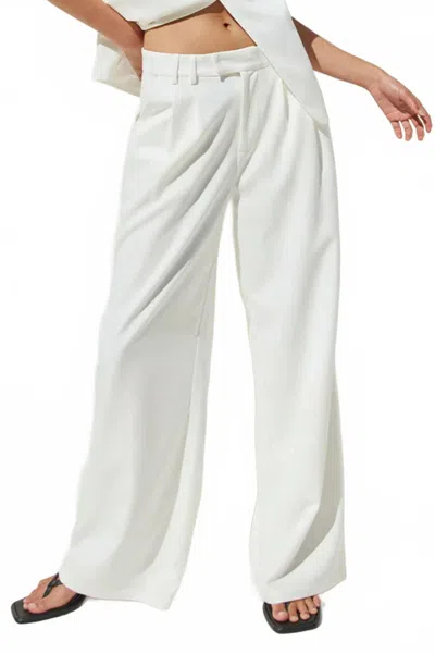 Runaway Electra Wide Leg Pants In Cream In White