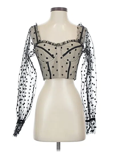 Pre-owned Runaway Long Sleeve Blouse In Silver