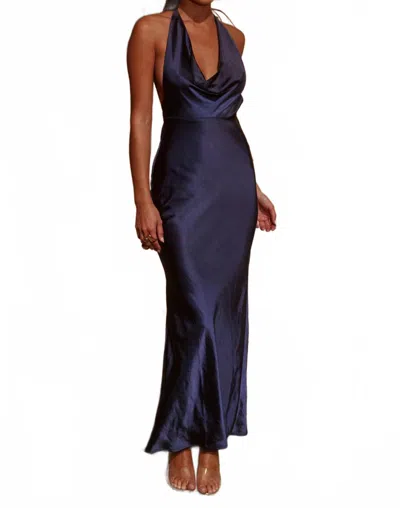Runaway Posey Maxi Dress In Navy In Blue