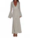 Runaway Sari Maxi Dress In Polkadot In Gray