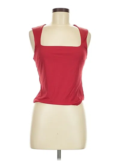 Pre-owned Runaway Sleeveless Top Red Halter Neckline Tops
