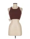 Runaway Tank Top Burgundy Halter Neckline Tops In Brown