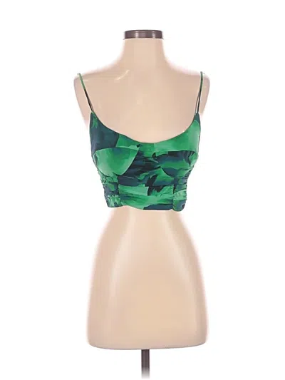 Pre-owned Runaway Tank Top Green Strapless Neckline Tops