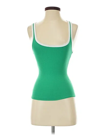 Pre-owned Runaway Tank Top Green Strapless Neckline Tops