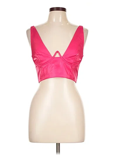 Pre-owned Runaway Tank Top Pink Plunge Neckline Tops