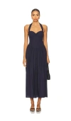 Runaway The Label Adaline Midi Dress In Black