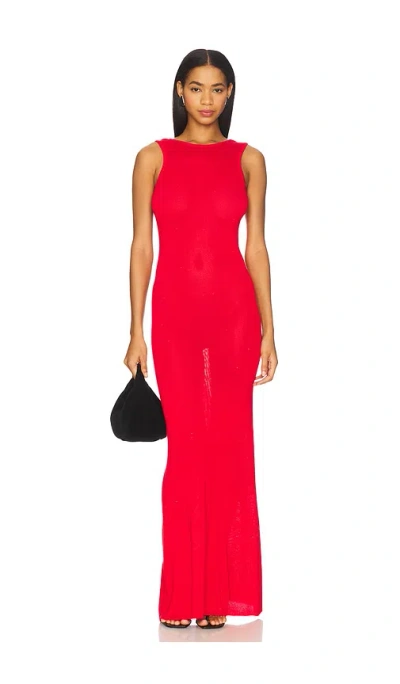 Runaway The Label Adriana Maxi Dress In Red