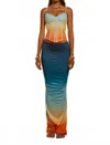 Runaway The Label Aleo Maxi Skirt In Pina Colada In Multi