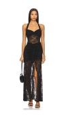 Runaway The Label Annika Maxi Dress In Black