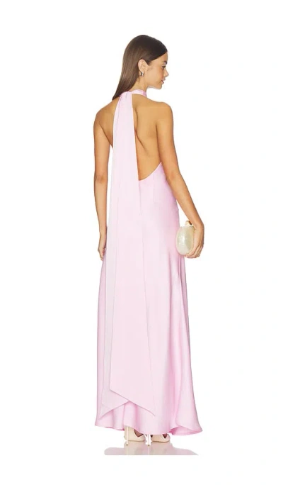Runaway The Label Arabelle High Neck Maxi Dress In Pink