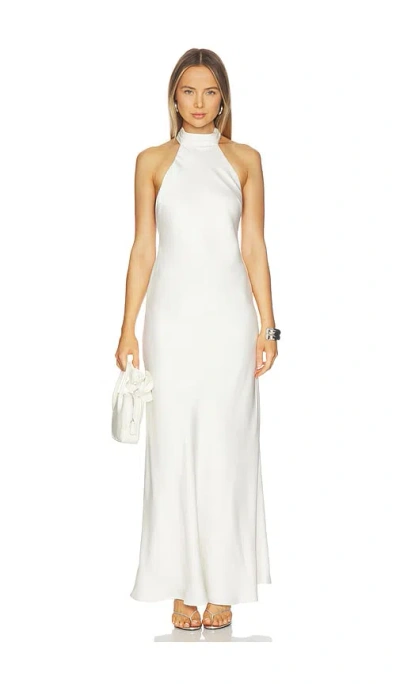 Runaway The Label Arabelle High Neck Maxi Dress In White