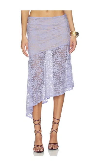 Runaway The Label Ava Flounce Midi Skirt In Multi