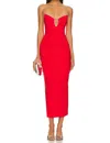 Runaway The Label Bec Midi Dress In Red