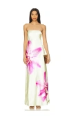 Runaway The Label Celeste Maxi Dress In Lemon