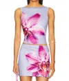 Runaway The Label Celeste Top In Orchid Iris In Multi