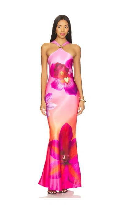 Runaway The Label Chara Maxi Dress In Multi