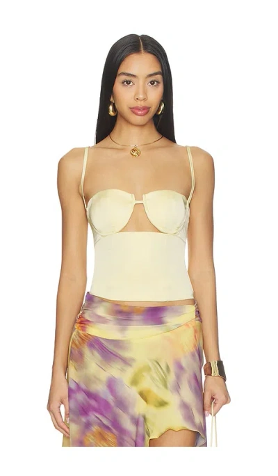Runaway The Label Cherish Tulip Cup Bustier In Yellow