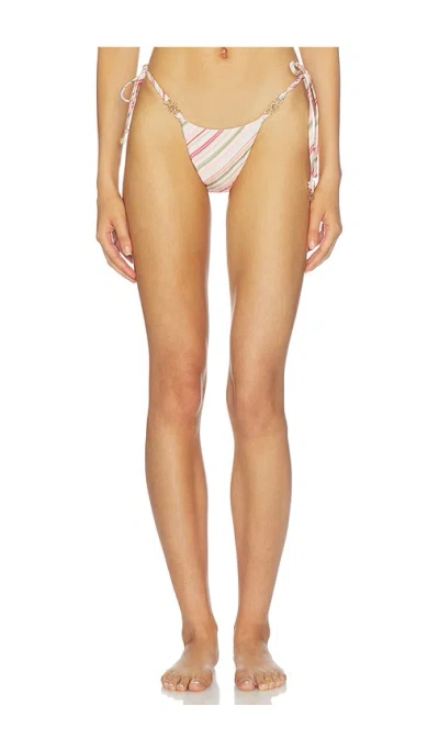 Runaway The Label Cuba Side Tie Bikini Bottom In White