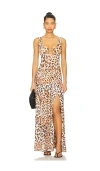 Runaway The Label Denver Maxi Dress In Animal Print