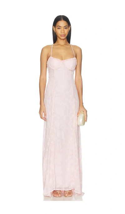 Runaway The Label Ellerby Frill Trim Maxi Dress In White
