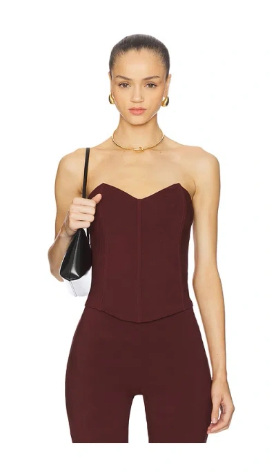 Runaway The Label Gisele Bustier Top In Brown