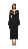 Runaway The Label Irina Midi Dress In Black