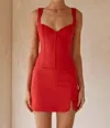 Runaway The Label Jovana Bustier In Red In Red