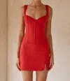 Runaway The Label Jovana Bustier In Red In Red